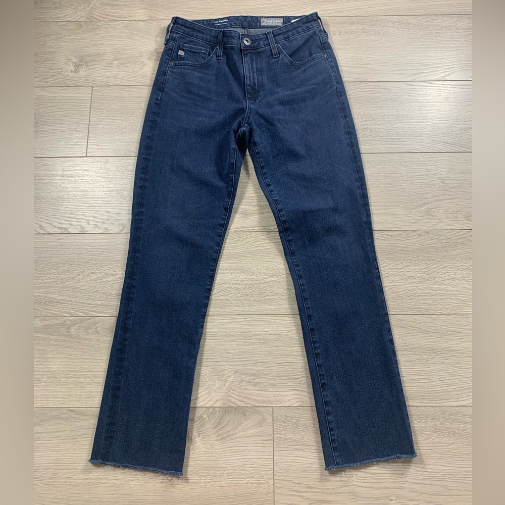 AG The Harper Essential Straight Raw Hem Ankle Jeans